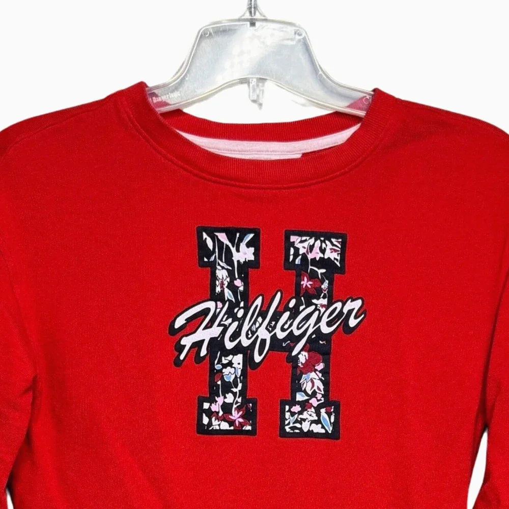 Tommy Hilfiger Dress Girls XL‎ High Risk Red White H Dress Sweatshirt Casual